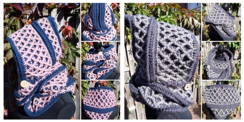 2 hoodycolsjaals Hoody in 2-kleuren&nbsp;gehaakt