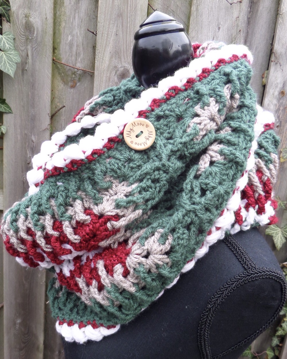 Colsjaal in Kerstkleuren